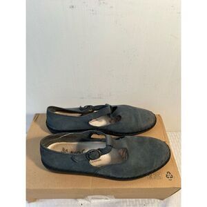 Reiker size 6 loafers blue suede shoes Made Portugal Buckle